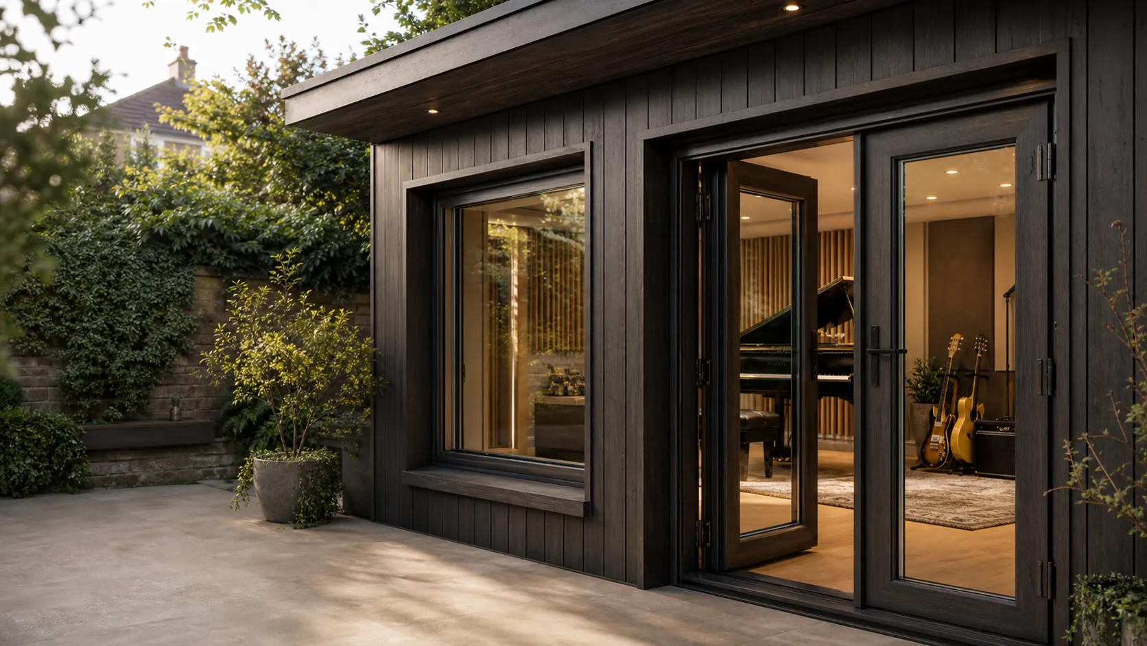A deep acoustic window and substantial double-door sound lock