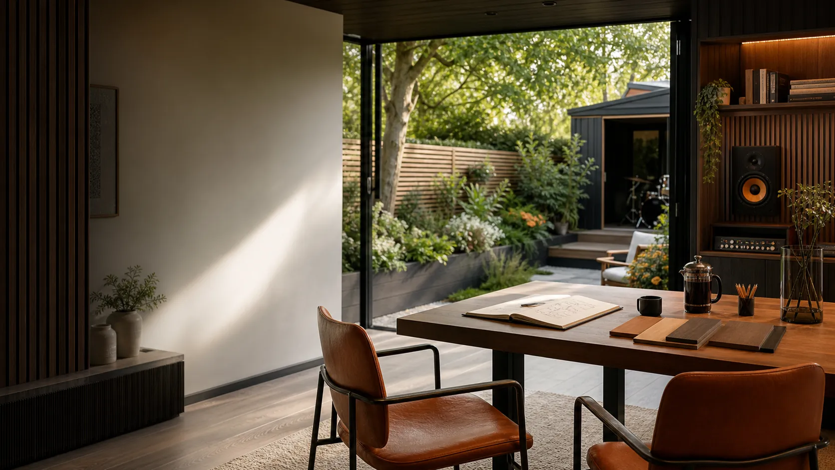 Garden music studio in a London garden